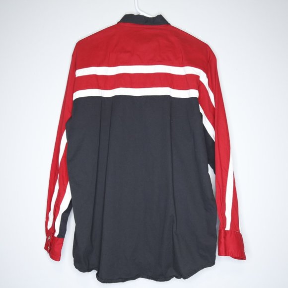 Wrangler Black/Red Snap Button Western Shirt - Picture 2 of 2